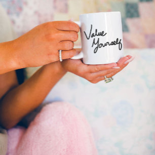 Grande Tasse Évaluez-vous Message Positif pour l'auto-soin