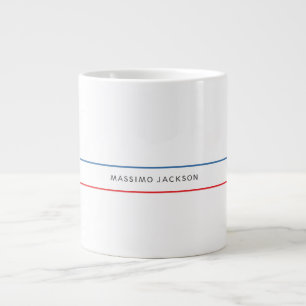 Grande Tasse Exclusif Personnel Moderne Bleu Rouge Blanc