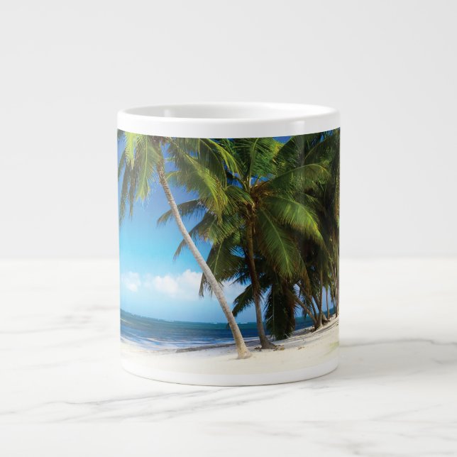 Grande Tasse Exotic beach throw pillow (Devant)