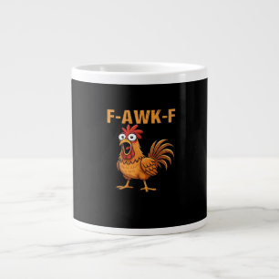 Grande Tasse F-Awk-F Poulet F-Caw-F Coq Humour Drôle Mème