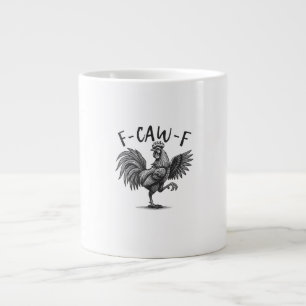 Grande Tasse F Caw F Coq, F-Caw-F Humour de poulet drôle Cool