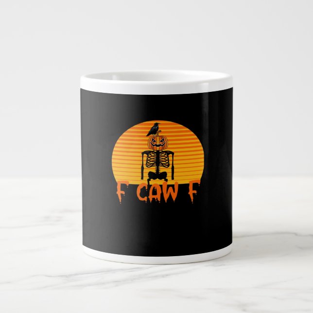 Grande Tasse F-Caw-F Corbeau Classique Esthétique Décontracté (Devant)