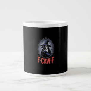 Grande Tasse F-Caw-F Corbeau Drôle Gothique Lune Oiseau Hallowe