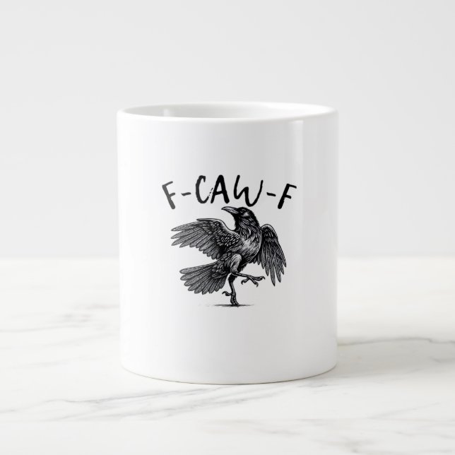 Grande Tasse F Caw F Crow Retro Classic Style (Devant)