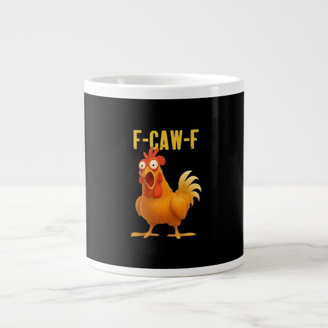 Grande Tasse F Caw F Mème de poulet drôle Style moderne tendanc (Devant)