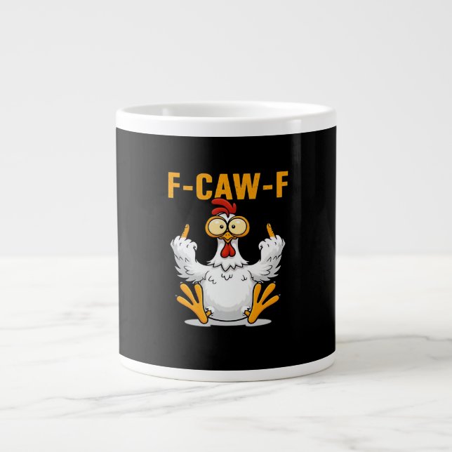 Grande Tasse F-Caw-F Poulet Classique Drôle Tendance (Devant)