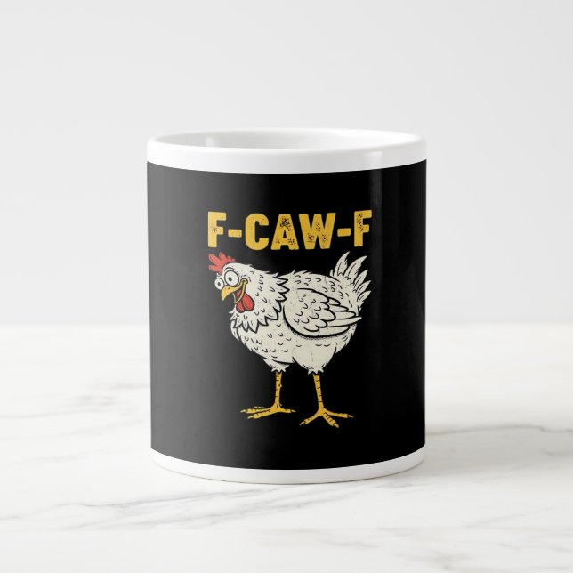 Grande Tasse F-Caw-F Poulet Classique Rétro Cool (Devant)
