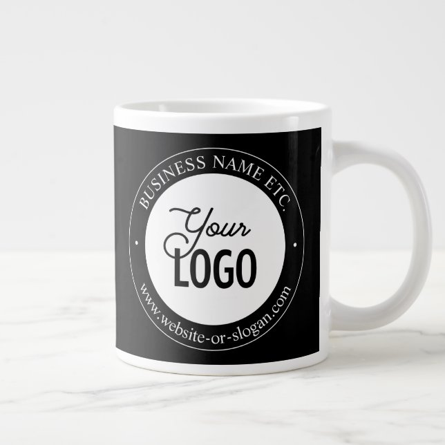Grande Tasse Facile de remplacement de logo et de texte personn (Droite)