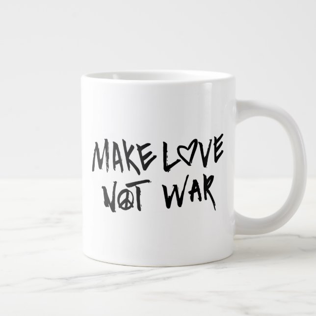 Grande Tasse Faire de l'amour pas de la guerre (Droite)