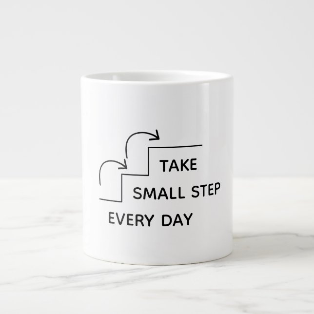 Grande Tasse Faire de Petits Pas Chaque Jour – Motivation Minim (Devant)