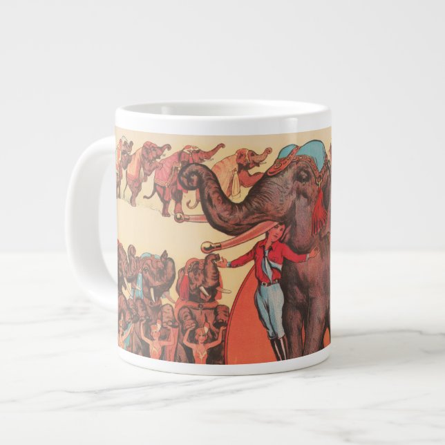 Grande Tasse Faire Des Éléphants Avec Des Femmes Et Des Formate (Devant gauche)
