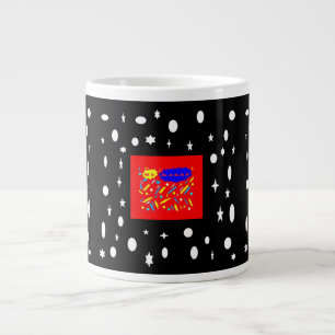 GRANDE TASSE FAIT POUR KAREN ROUGE ET BLACK BLANC NOMMÉ