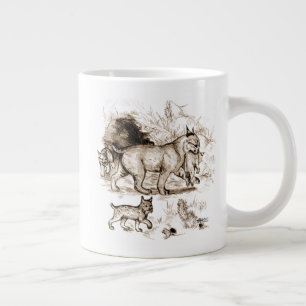 Grande Tasse Famille de Lynx roux