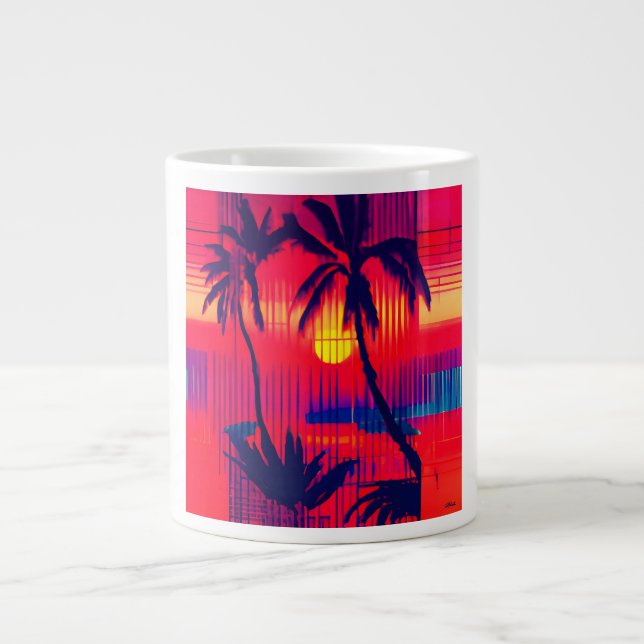 Grande Tasse Fantaisie d'évasion tropicale (Devant)