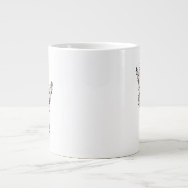 Grande Tasse Fantôme avec papillons Halloween  (Devant)
