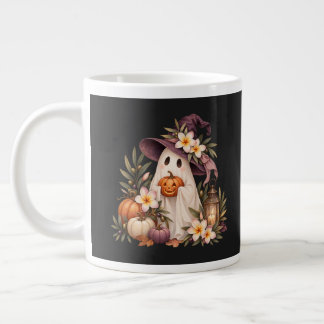Grande Tasse Fantôme fantaisiste d'automne avec citrouilles et