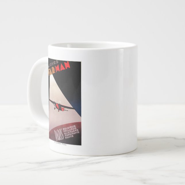 Grande Tasse Farman Airlines Farman 300 Monoplane Promo Poste (Devant gauche)