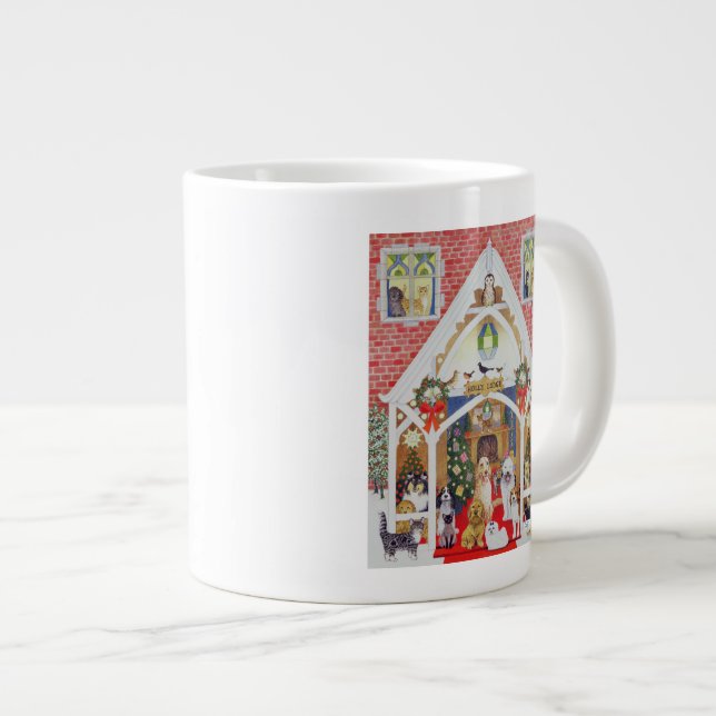Grande Tasse Favoris noirs et blancs (Devant droit)