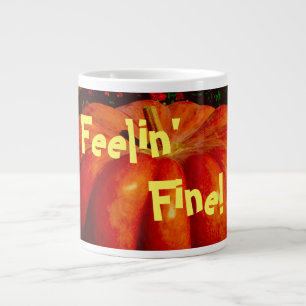Grande Tasse Feelin' Fine Citrouille sur une