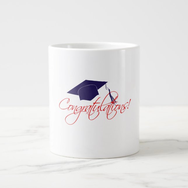 Grande Tasse Félicitations casquette de diplôme (Devant)