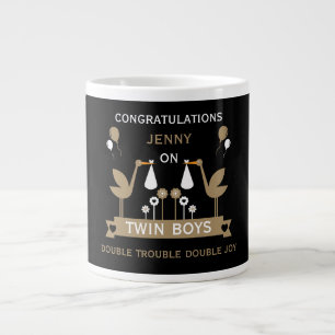 Grande Tasse Félicitations Stalk Livraison De Jumeaux