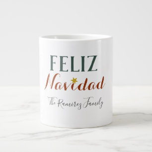 Grande Tasse Feliz Navidad minimaliste Noël étoile vacances