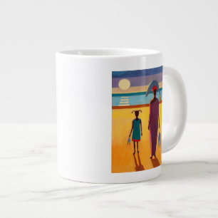 Grande Tasse Femme avec des poissons