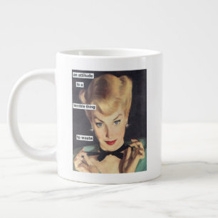 Grande Tasse Femme de ménage rétro amusante des années 1950 ave