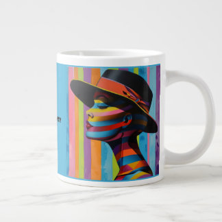 Grande Tasse Femme en Casquette coloré 7 silhouette frappante