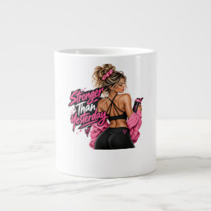 Grande Tasse Femme Forte – Motivation Fitness T-Shirt de Gym