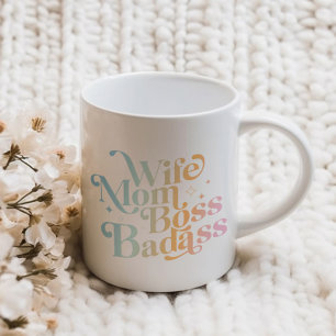 Grande Tasse Femme Maman Boss Badass Drôle Sarcastique Fête des