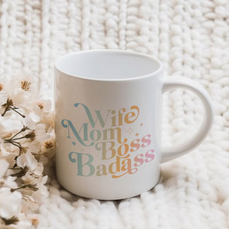 Grande Tasse Femme Maman Boss Badass Drôle Sarcastique Fête des