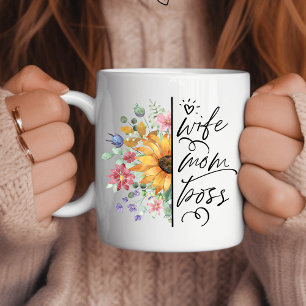Grande Tasse Femme, Maman, Boss Floral Spécialité