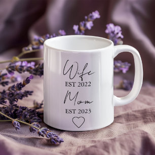 Grande Tasse Femme & Maman depuis – Cadeau minimaliste de la Sa