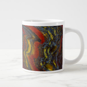 Grande Tasse Fer à Tiger en rouge, jaune, bleu