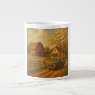 Grande Tasse Ferme printanière vintage/rustique