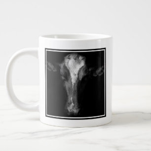 Grande Tasse Fermes   Tête de vache B&W