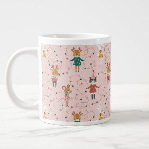 Grande Tasse Festif Animal amis Motif de Noël