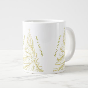 Grande Tasse Festif Golden Merry Christmas Tree Specialty