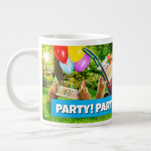 Grande Tasse Fête d'anniversaire de chien de prairie