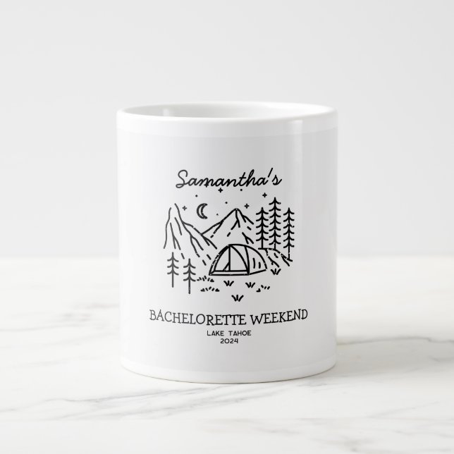 Grande Tasse Fête de Fiançailles Simple Moderne de Camping dans (Devant)