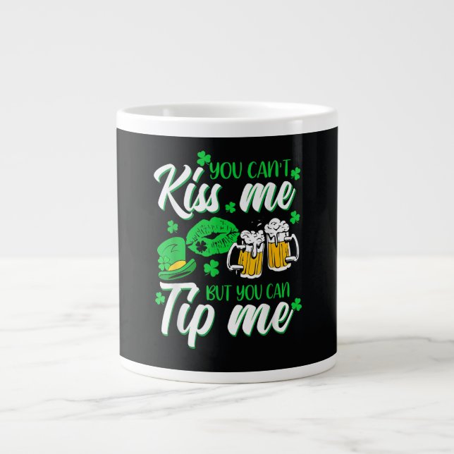 Grande Tasse Fête de la Saint-Patrick Shamrock chanceux  (Devant)