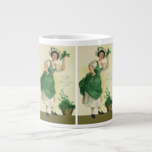 Grande Tasse Fête de la Saint-Patrick vintage Irlandaise aux tr