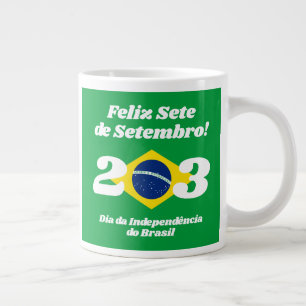 Grande Tasse Fête de l'Indépendance de Sete de Setembro Drapeau