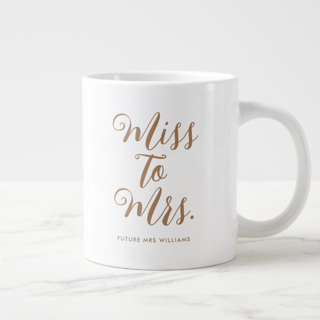 Grande Tasse Fête de mariage moderne de Miss à Mrs  (Droite)