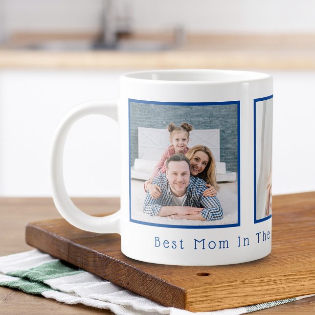 Grande Tasse Fête des mères Meilleure maman dans le monde Multi (Mother's Day Best Mom In The World Multi Photo Giant Coffee Mug)