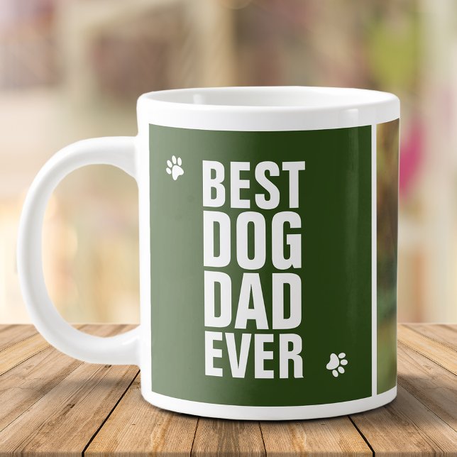 Grande Tasse Fête des pères Meilleur Chien Papa Jamais Photo (Créateur téléchargé)