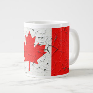 Grande Tasse Feuille d'érable rouge du Canada Peinture