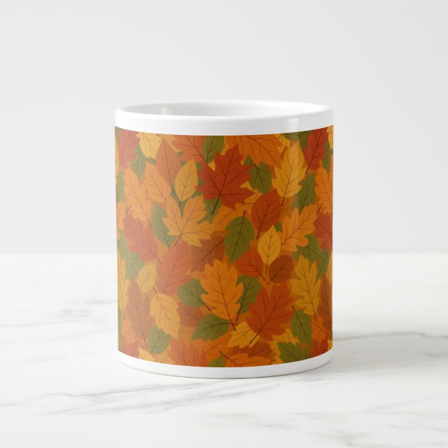 Grande Tasse Feuilles classiques d'automne à motifs (Devant)