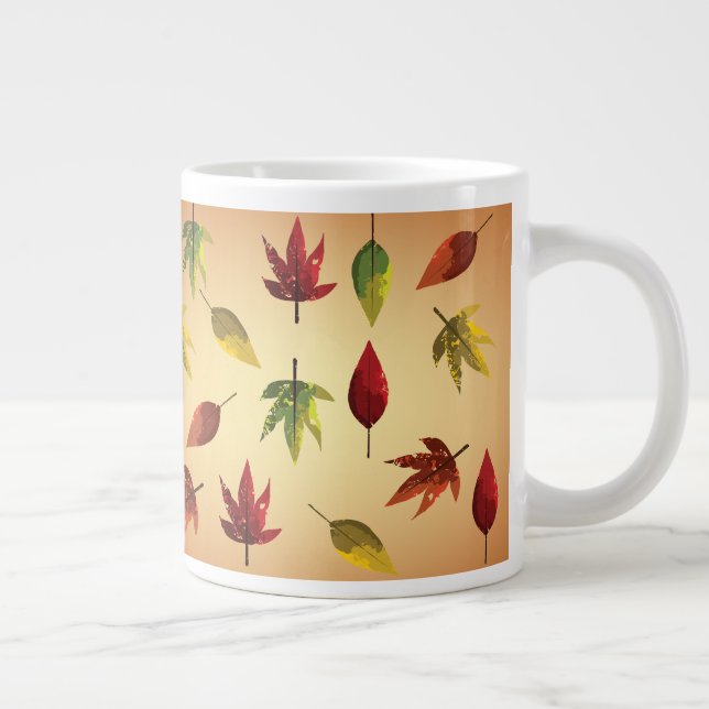 Grande Tasse Feuilles d'automne picturales (Droite)